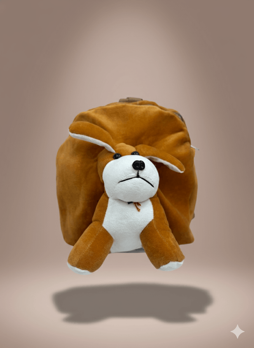 Cute Brown Dog Plush Backpack for Kids Soft Animal School Bag for Toddlers Preschool Boys and Girls